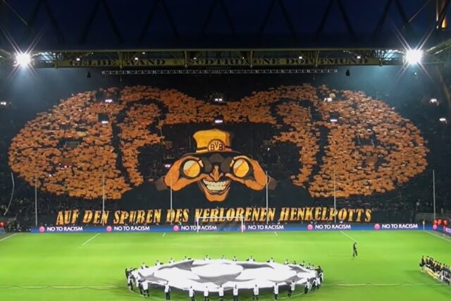 Tifo Deutsche Fußballfans